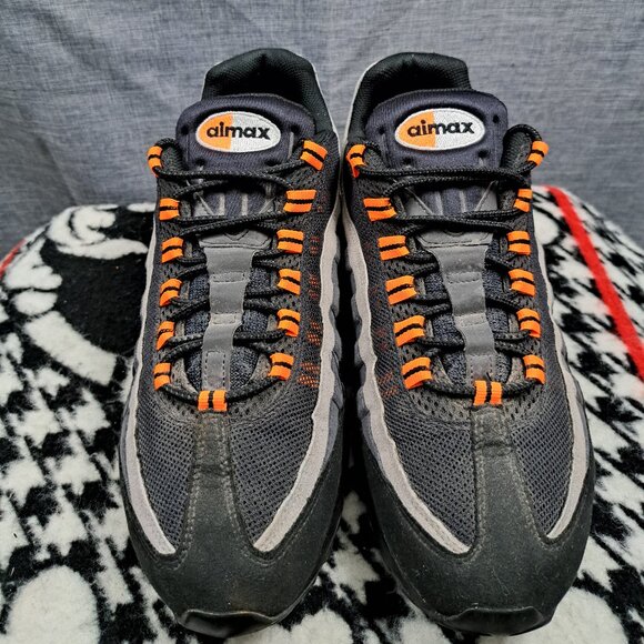 Size 11.5 NIKE Air Max 95 Halloween Black Orange Men Sneakers 609048-054 - Picture 3 of 12